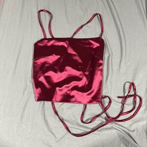 Silk Criss Cross Crop Top!